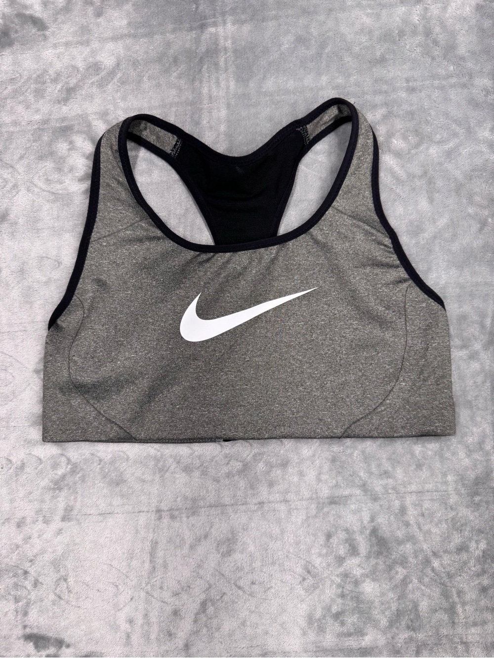 Nike Women's Grey Dri-FIT Light Support Sports Bra Grey/Black